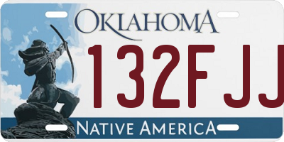 OK license plate 132FJJ