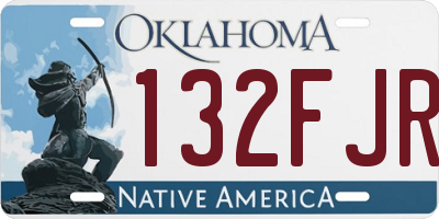 OK license plate 132FJR