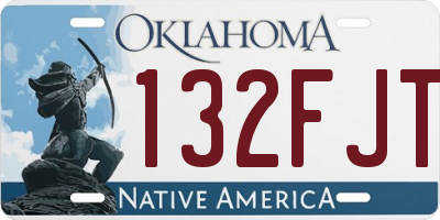 OK license plate 132FJT