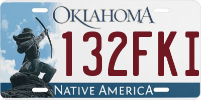 OK license plate 132FKI