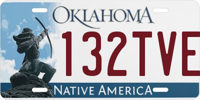 OK license plate 132TVE