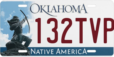OK license plate 132TVP