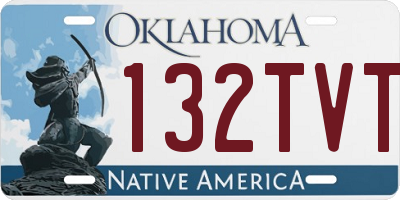 OK license plate 132TVT