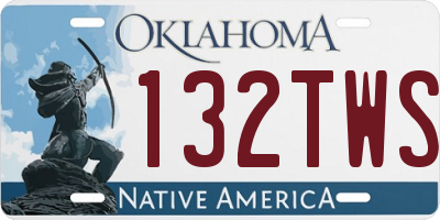 OK license plate 132TWS