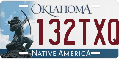 OK license plate 132TXQ