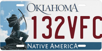 OK license plate 132VFC