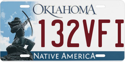 OK license plate 132VFI