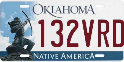 OK license plate 132VRD