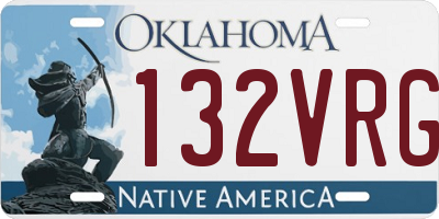 OK license plate 132VRG