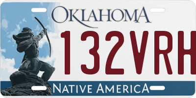 OK license plate 132VRH