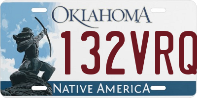 OK license plate 132VRQ