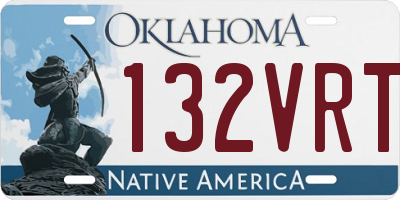 OK license plate 132VRT