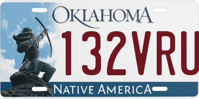 OK license plate 132VRU