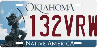 OK license plate 132VRW