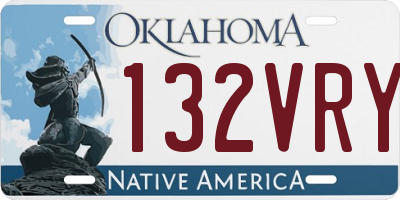 OK license plate 132VRY