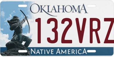OK license plate 132VRZ