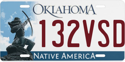 OK license plate 132VSD