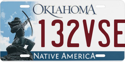 OK license plate 132VSE