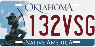 OK license plate 132VSG