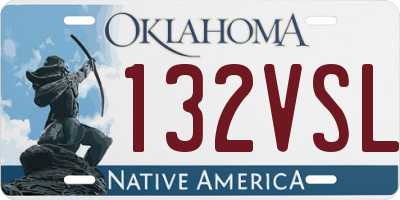 OK license plate 132VSL