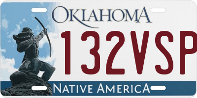 OK license plate 132VSP