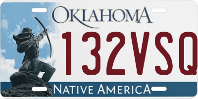 OK license plate 132VSQ
