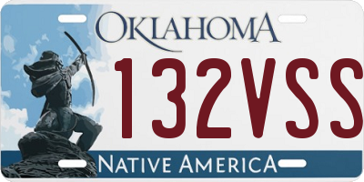 OK license plate 132VSS