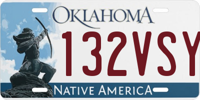 OK license plate 132VSY