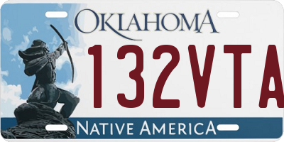 OK license plate 132VTA