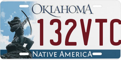 OK license plate 132VTC