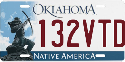 OK license plate 132VTD