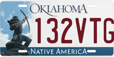 OK license plate 132VTG