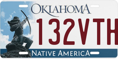 OK license plate 132VTH