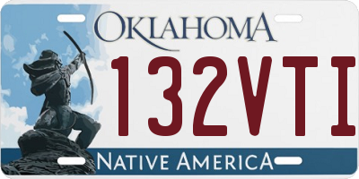 OK license plate 132VTI