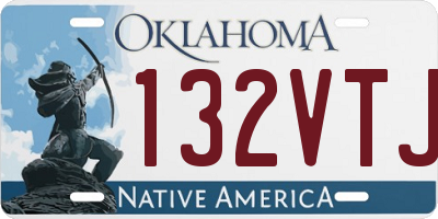 OK license plate 132VTJ