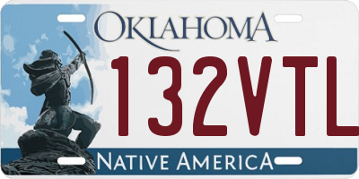 OK license plate 132VTL