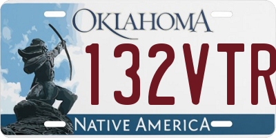 OK license plate 132VTR