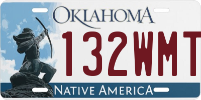 OK license plate 132WMT
