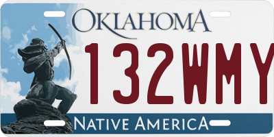 OK license plate 132WMY