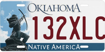 OK license plate 132XLC