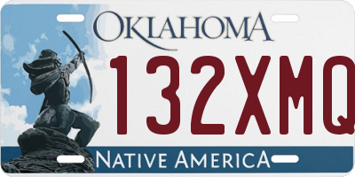 OK license plate 132XMQ