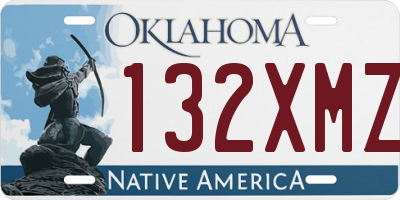 OK license plate 132XMZ