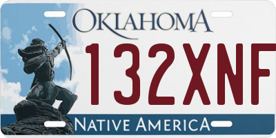 OK license plate 132XNF