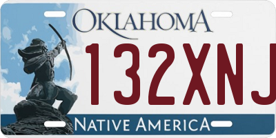 OK license plate 132XNJ