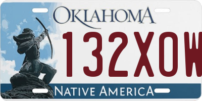 OK license plate 132XOW