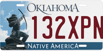 OK license plate 132XPN