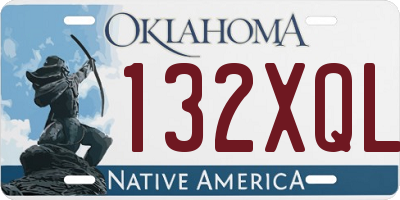 OK license plate 132XQL