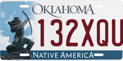 OK license plate 132XQU