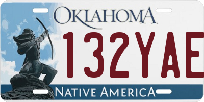 OK license plate 132YAE