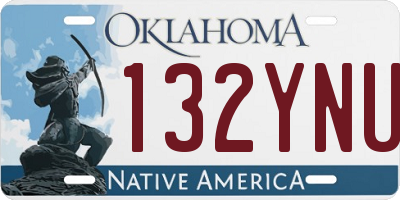 OK license plate 132YNU